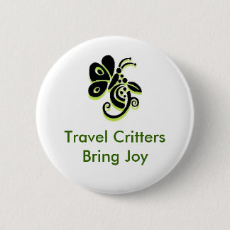 Travel Critters Bring Joy 6 Cm Round Badge