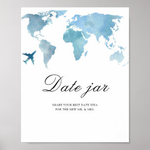 Travel - date night ideas. Date jar bridal Poster