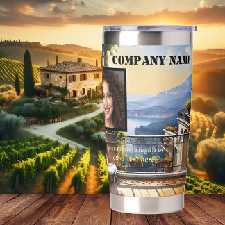 Travel Destination Logo Photo Business Insulated Tumbler