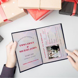 Travel Destination Passport Wedding Save the Date Invitation
