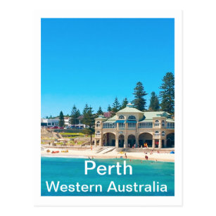 Travel Destination Perth Australia Postcard
