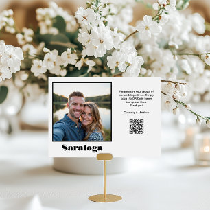 Travel Destination Photo Sharing QR Code Table Number