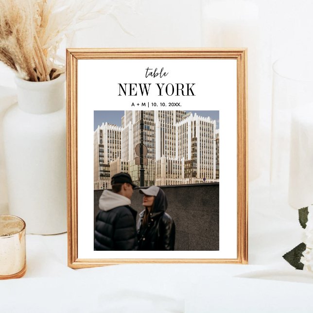 Travel Destination Photo Wedding Table Number (Creator Uploaded)