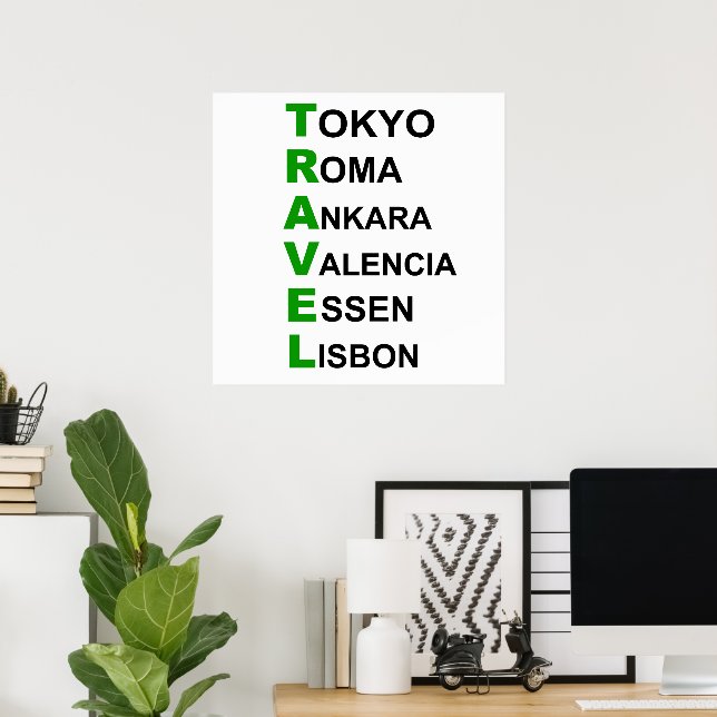 travel destinations poster (Home Office)