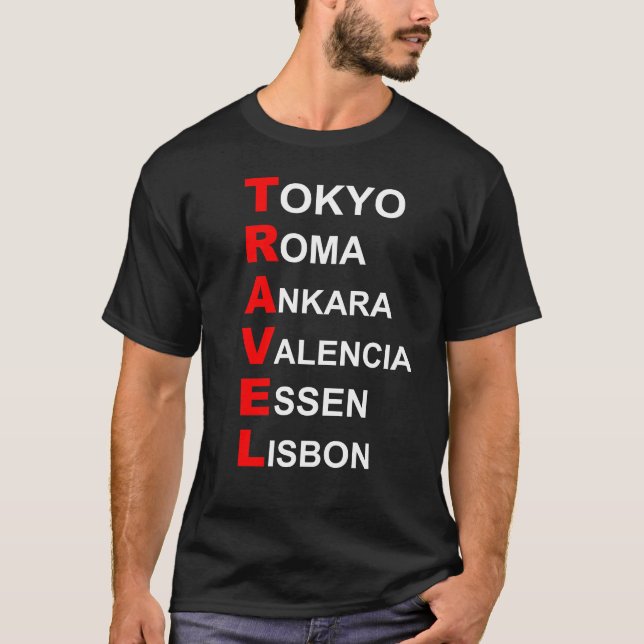 travel destinations T-Shirt (Front)