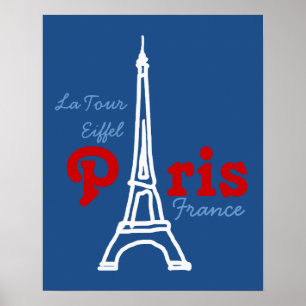 travel Eiffel Tower Paris Poster