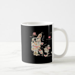 Travel Europe Denmark Map Copenhagen Danish Family Coffee Mug