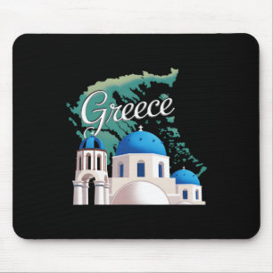Travel Europe Greece Athens Santorini Crete Greek  Mouse Pad