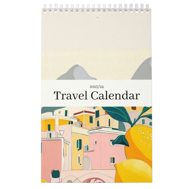 Travel Europe Pink Girly Calendar (Cover)