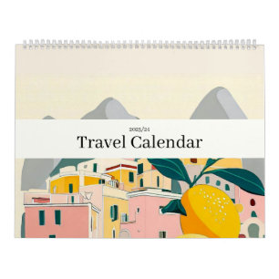 Travel Europe Pink Girly Calendar