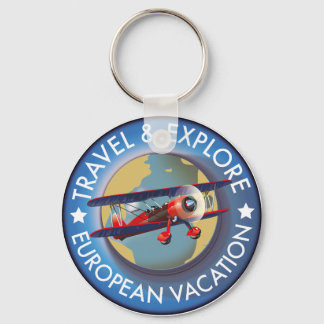 Travel & Explore European Vacation Key Ring