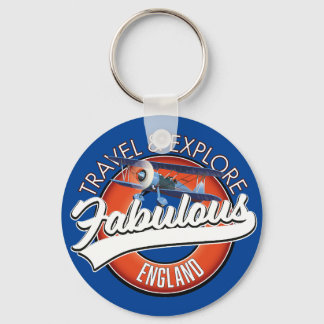 Travel explore fabulous England logo Key Ring
