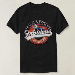 Travel explore fabulous Falkland Islands logo T-Shirt
