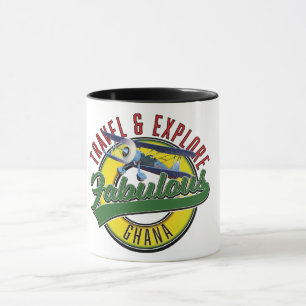 Travel explore fabulous Ghana logo Mug