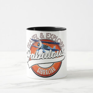 travel explore fabulous Gibraltar logo Mug