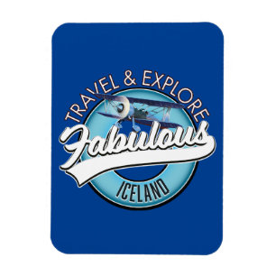 travel explore fabulous Iceland logo Magnet