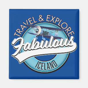 travel explore fabulous Iceland logo Magnet