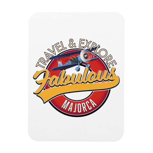 travel explore fabulous Majorca logo Magnet (Vertical)