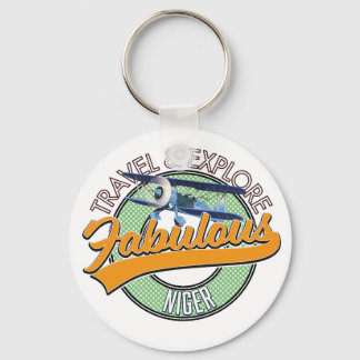 travel explore fabulous Niger logo Key Ring