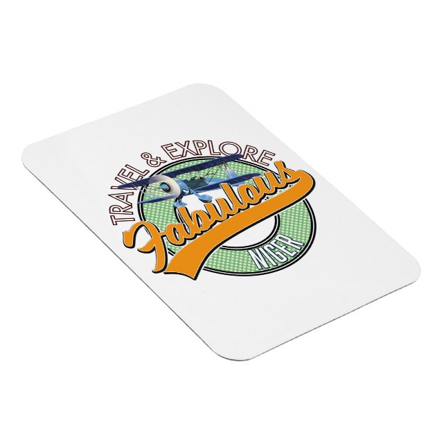 travel explore fabulous Niger logo Magnet (Right Side)