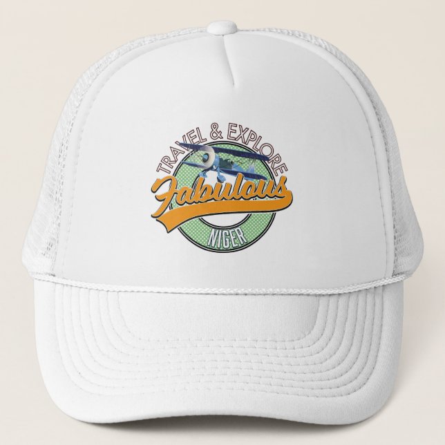travel explore fabulous Niger logo Trucker Hat (Front)