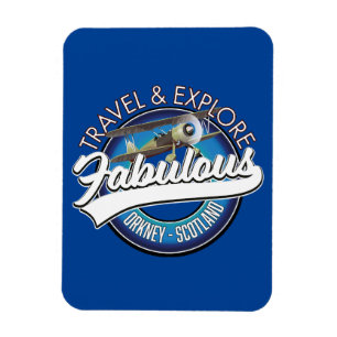 Travel explore fabulous Orkney Scotlands logo Magnet