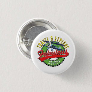 Travel Explore Fabulous Uganda 3 Cm Round Badge