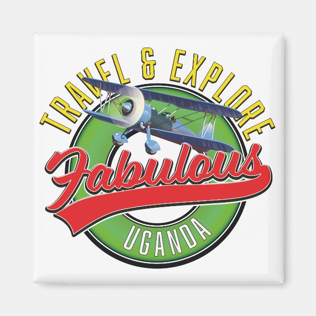 Travel Explore Fabulous Uganda Magnet (Front)