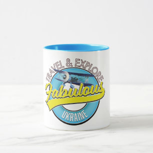 travel explore fabulous Ukraine logo Mug
