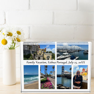 Travel Family Vacation 6 Photo Collage Block Moder