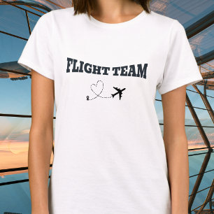  Travel Family Vacation Black Flight Team Aeroplan T-Shirt