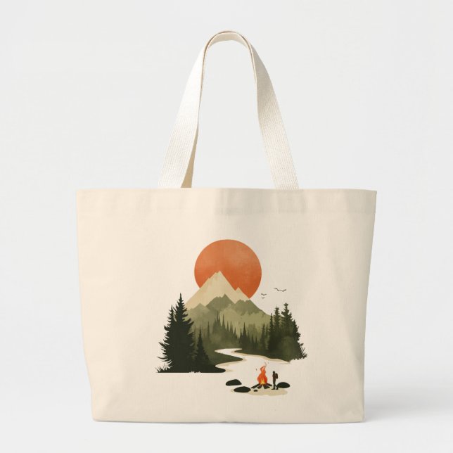 Travel far enough - Adventurist large tote bag (Front)