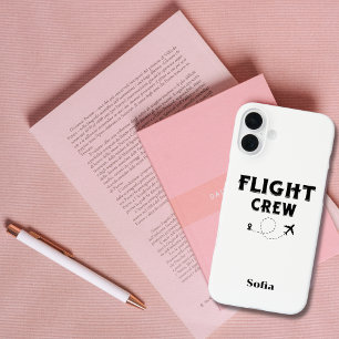 Travel Flight Crew Aeroplane Flying Modern Vacatio iPhone 16 Plus Case