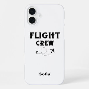 Travel Flight Crew Aeroplane Flying Modern Vacatio iPhone 16 Plus Case