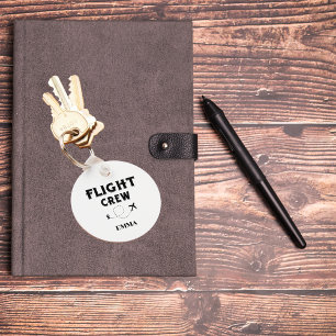 Travel Flight Crew Aeroplane Flying Modern Vacatio Key Ring