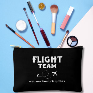 Travel Flight Team Family Vacation Bachelorette Accessory Pouch