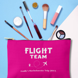 Travel Flight Team Family Vacation Bachelorette Accessory Pouch