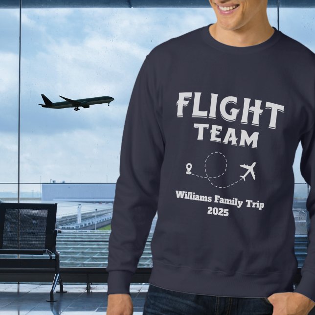 Travel Flight Team Family Vacation Bachelorette Sweatshirt (Creator Uploaded)
