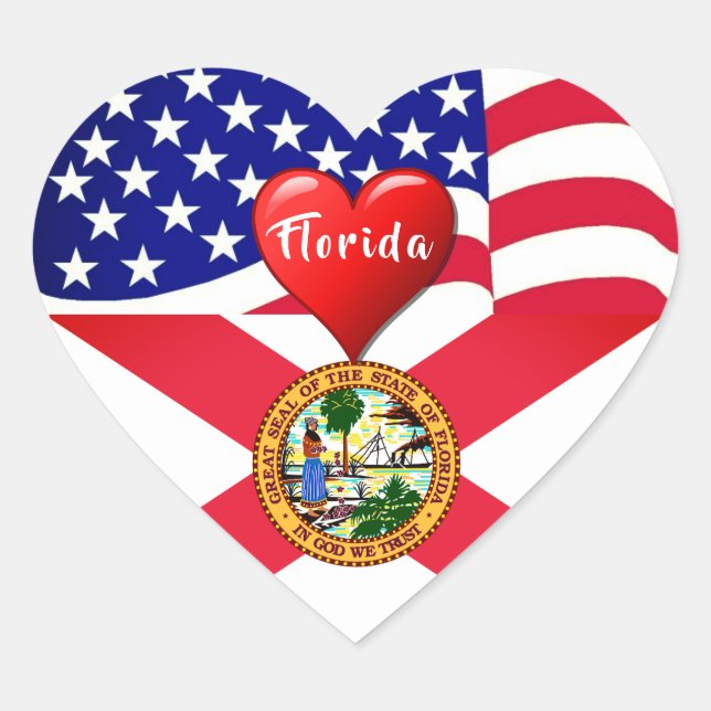 Travel Florida Love Sticker (Front)