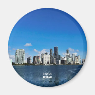 Travel   Florida - Miami Skyline Magnet