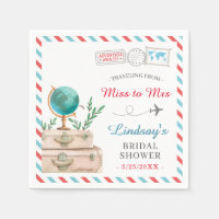 Travel From Miss to Mrs Airline Chic Bridal Shower