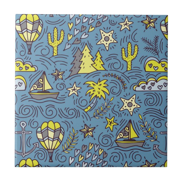 Travel Fun Ceramic Tile (Front)