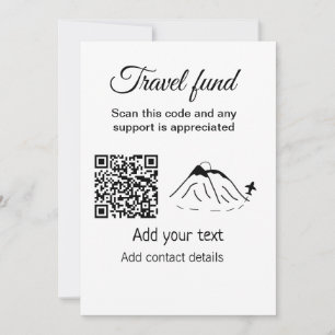 Travel fund vacation honeymoon donation add name invitation