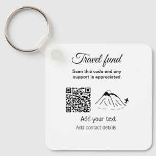 Travel fund vacation honeymoon donation add name key ring