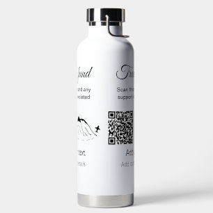 Travel fund vacation honeymoon donation add name water bottle