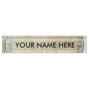 Travel Globe Map Earth 1916 World Atlas  Nameplate