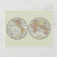 Travel Globe Map Earth 1916 World Atlas