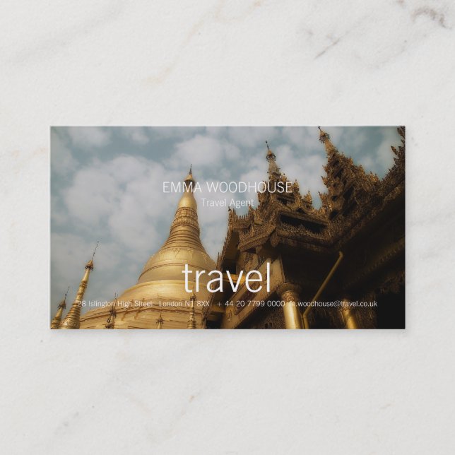 Travel - Golden Pagoda Business Card (Front)