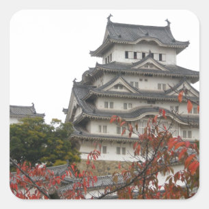 Travel Himeji Castle Square Sticker