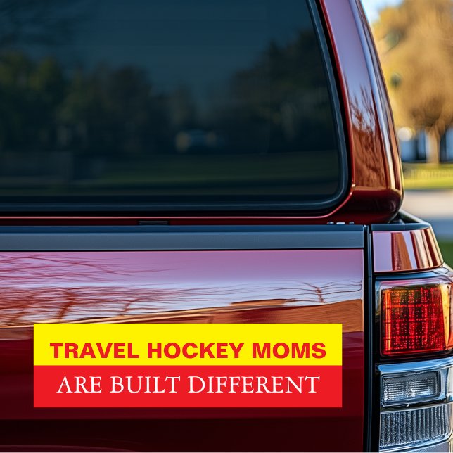 Travel Hockey Moms are Built Different Bumper Sticker (Travel Hockey Moms are Built Different Bumper Sticker)
